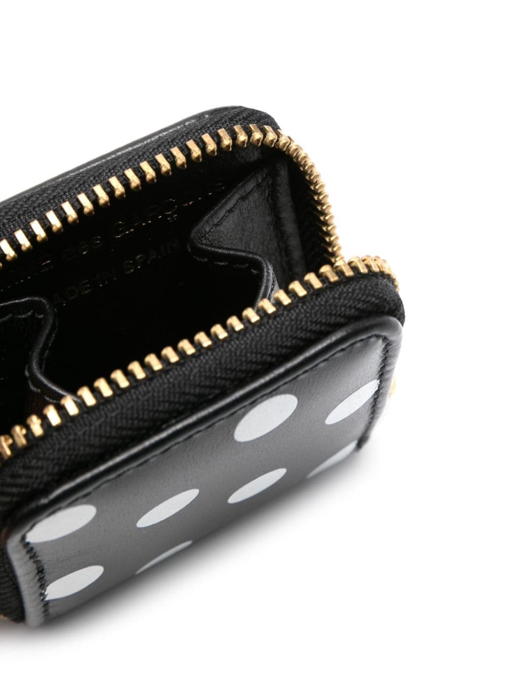 bold-dot pattern leather wallet - 3