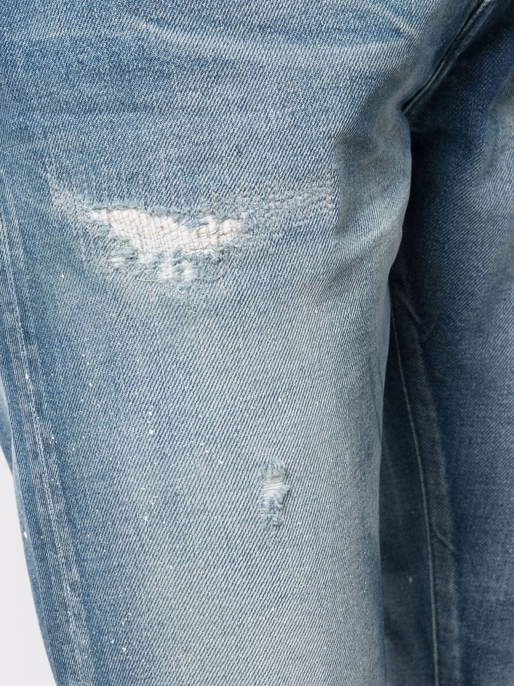 mid-rise distressed jeans - 5