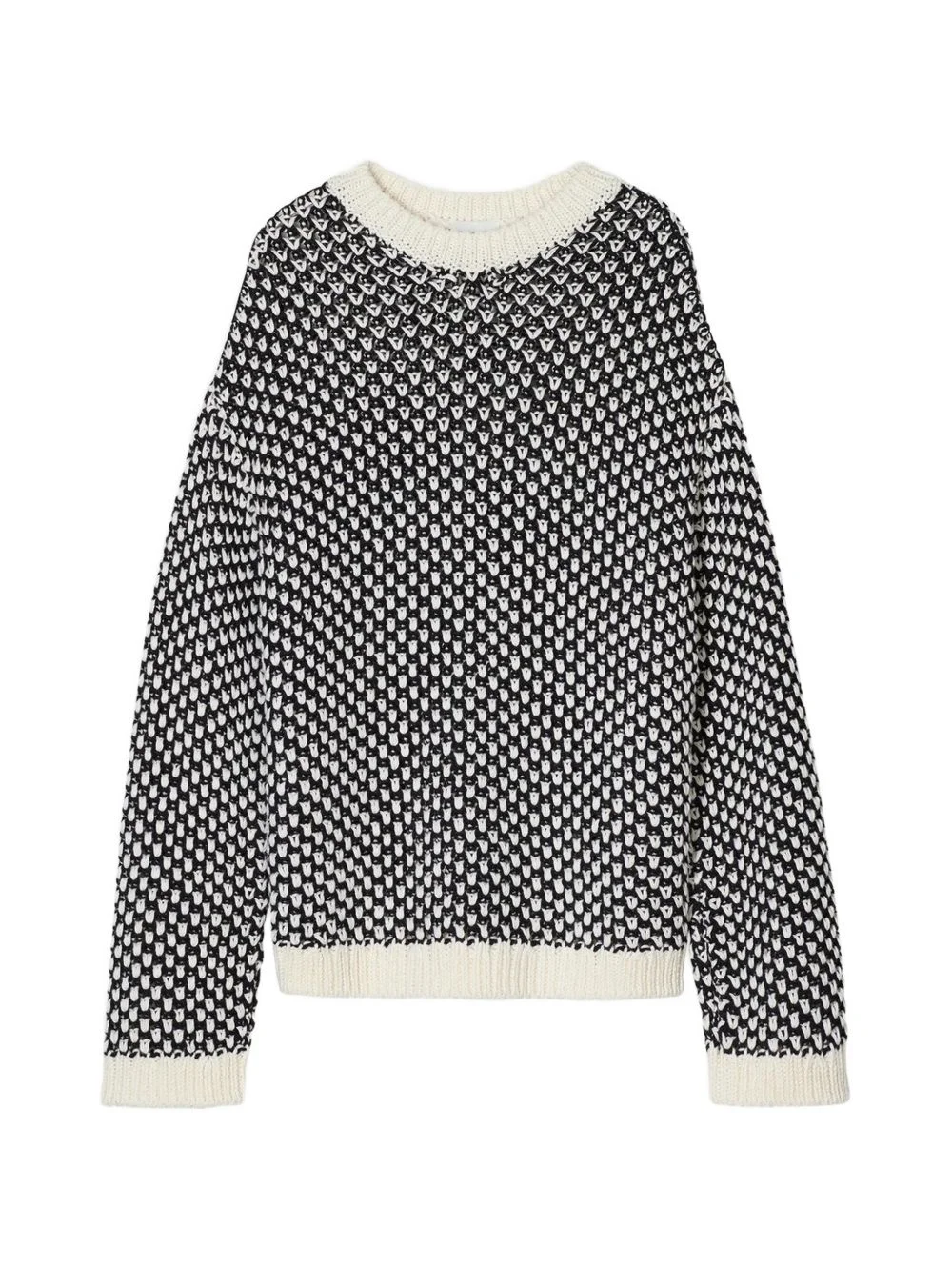 crew-neck patterned sweater - 1