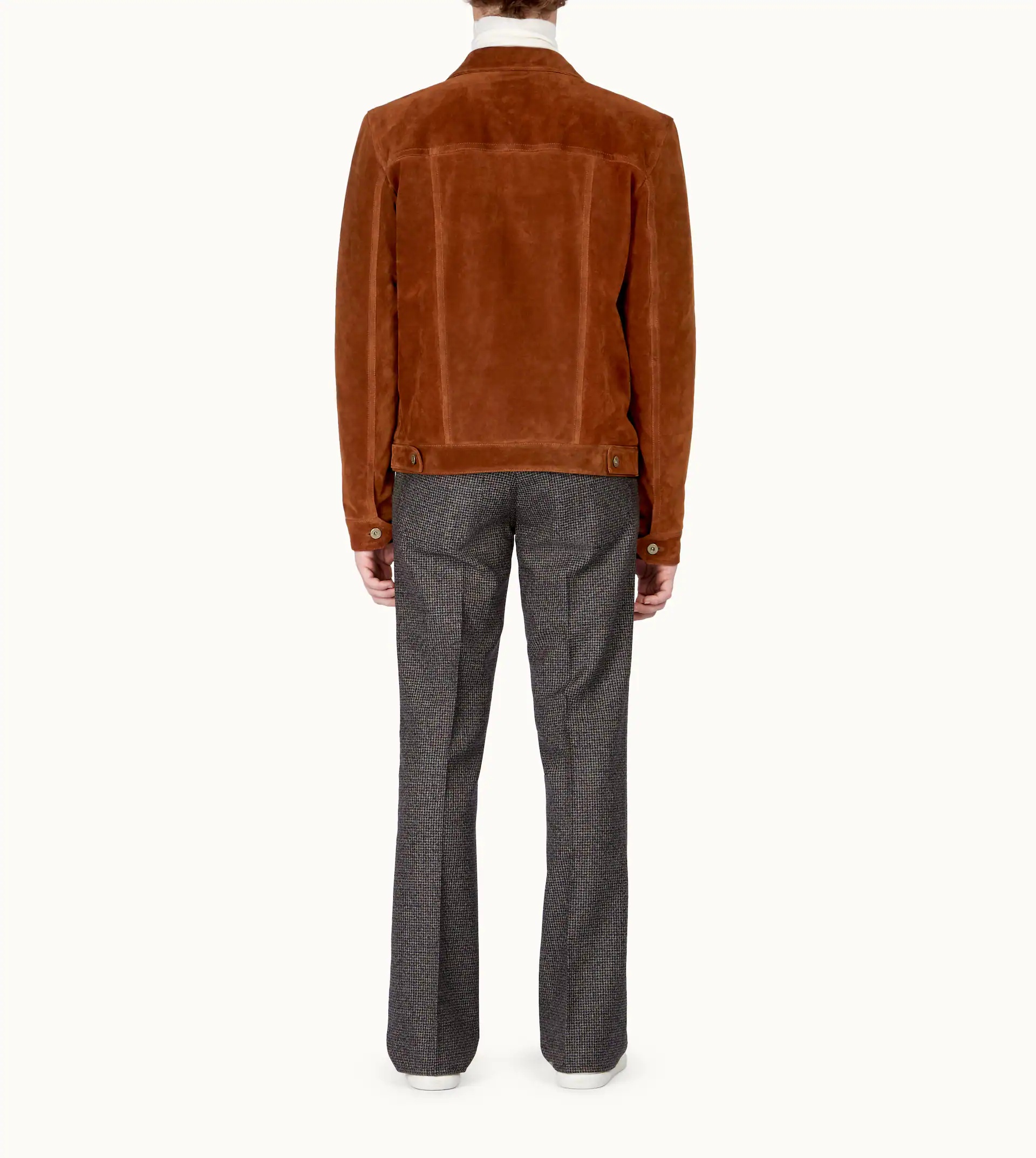 JACKET IN SUEDE - BROWN - 3