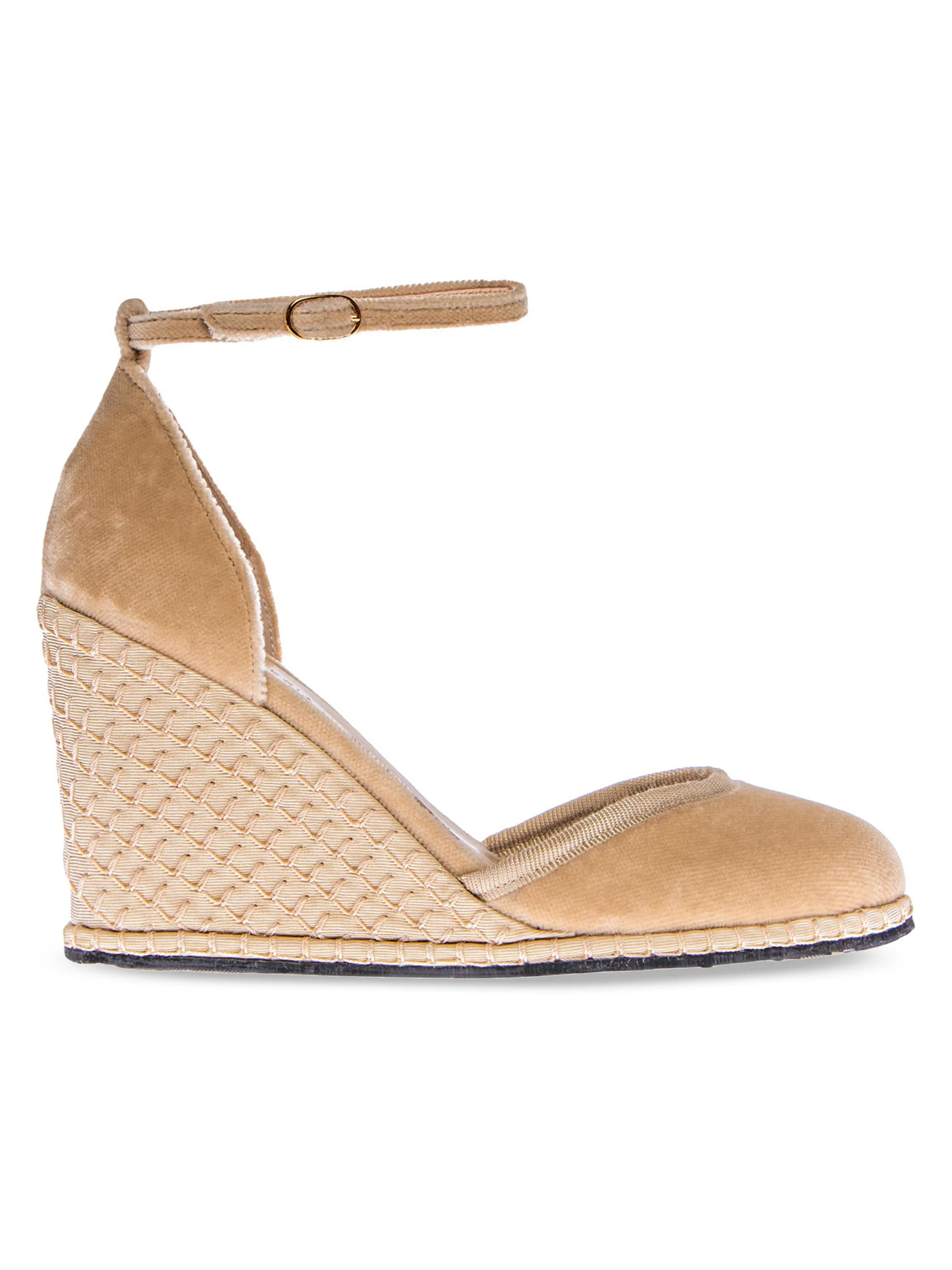 Women's Timeless Delfina 100MM Cotton Velvet Wedge Pumps - Palude - 1