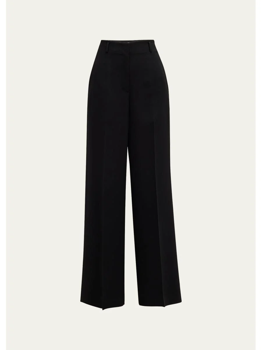 Thames Wide-Leg Crepe Pants - 1