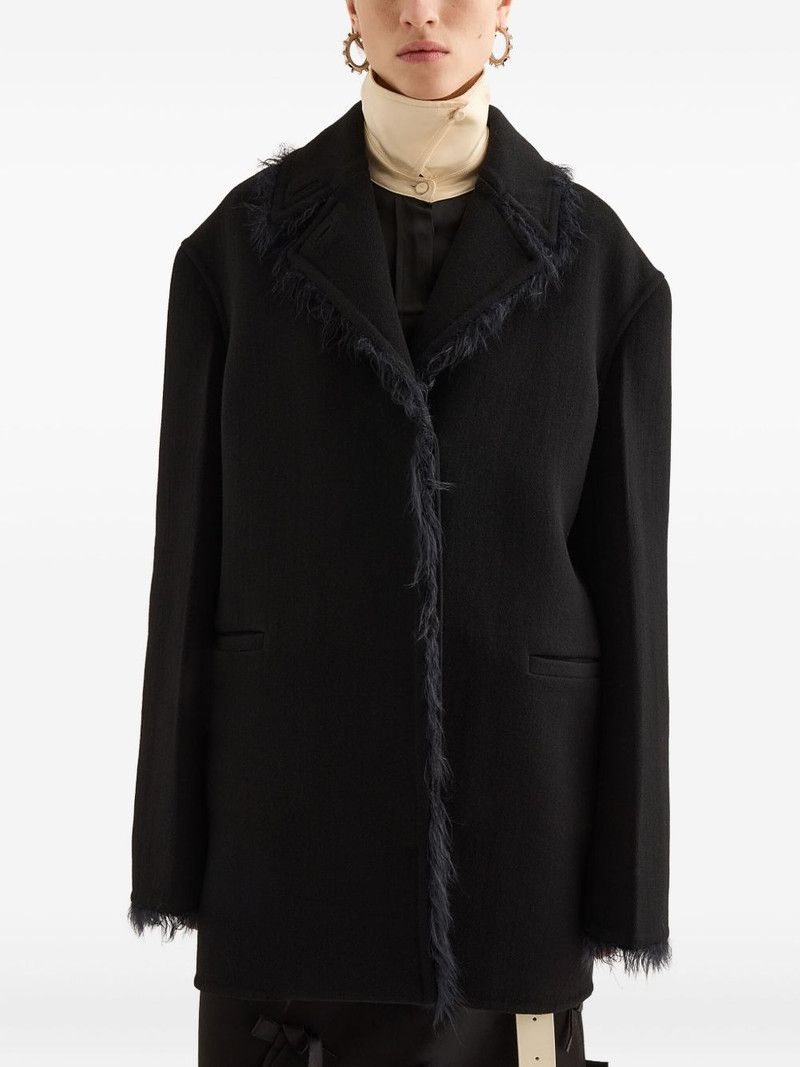 Jil Sander feather-trimmed jacket outlook
