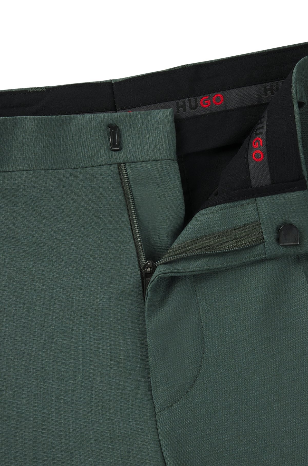 EXTRA-SLIM-FIT TROUSERS IN WOOL STRETCH POPLIN - 6