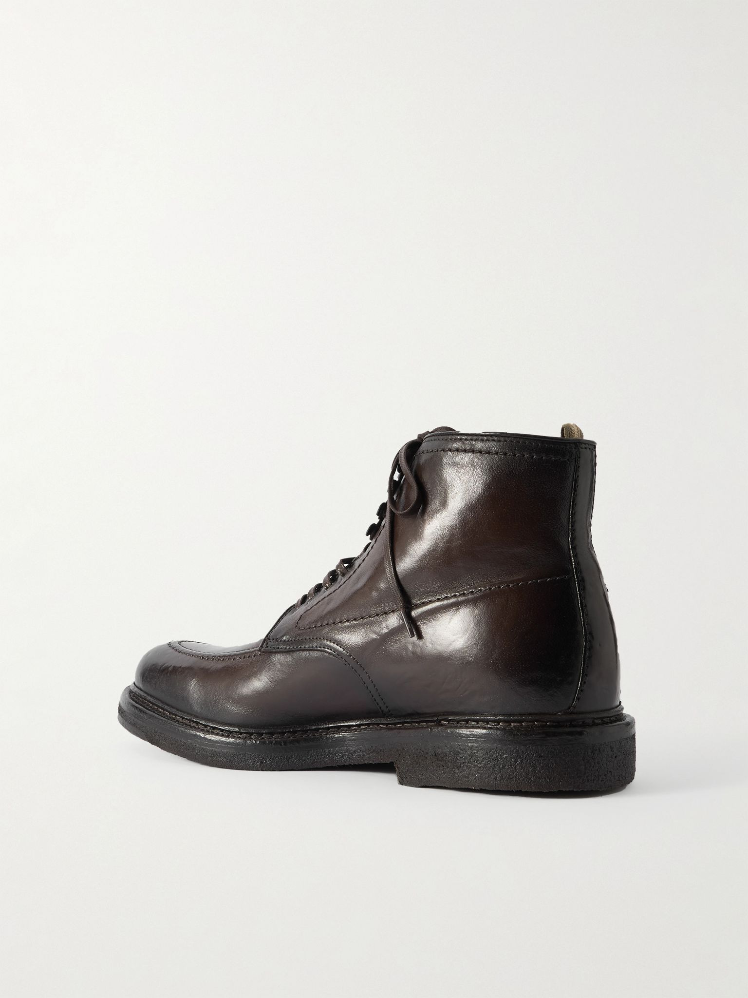 Aston 004 Airbrushed Leather Boots Dark brown - 4