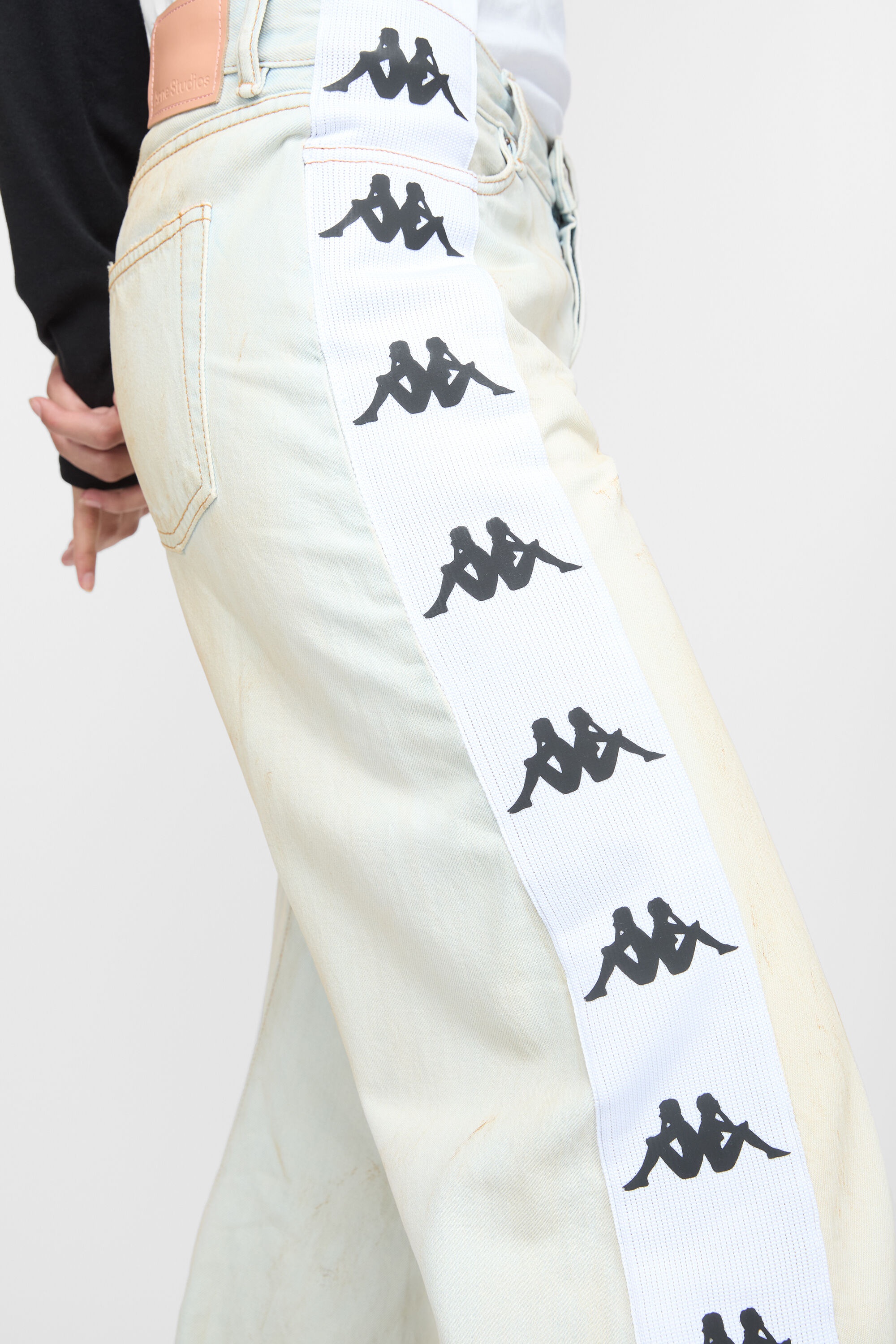 Loose fit jeans - 2006F Acne Studios x Kappa - Light blue/white - 6