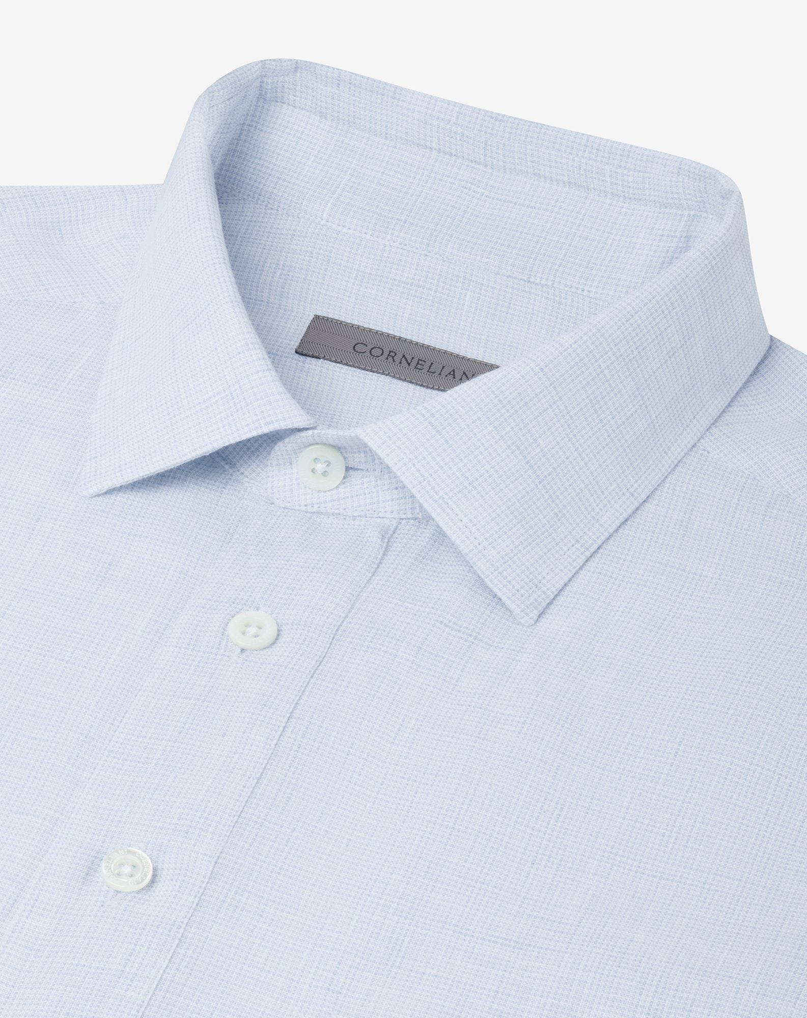 Light blue pure linen shirt - 4