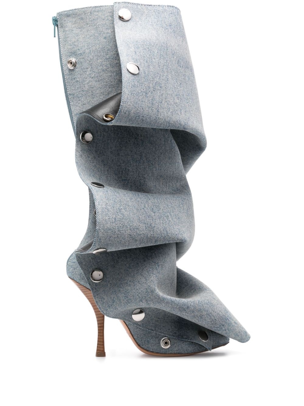 appliqué-detail denim boots - 1