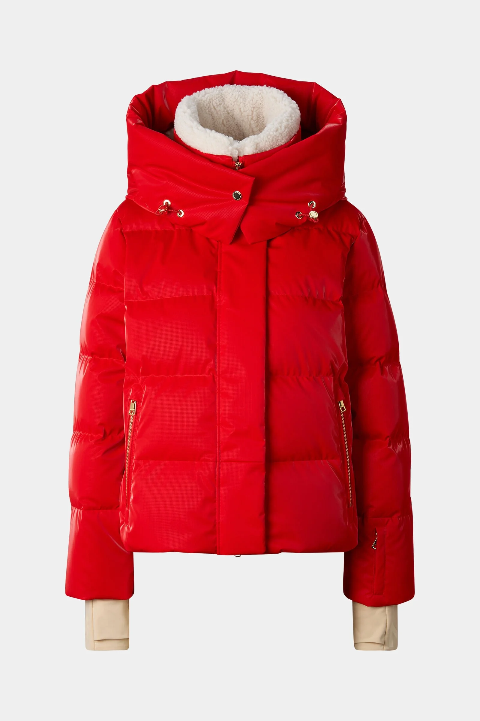 Naia Down Ski Jacket in Red - 1