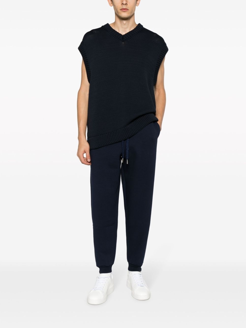 drawstring-waist tapered track pants - 2