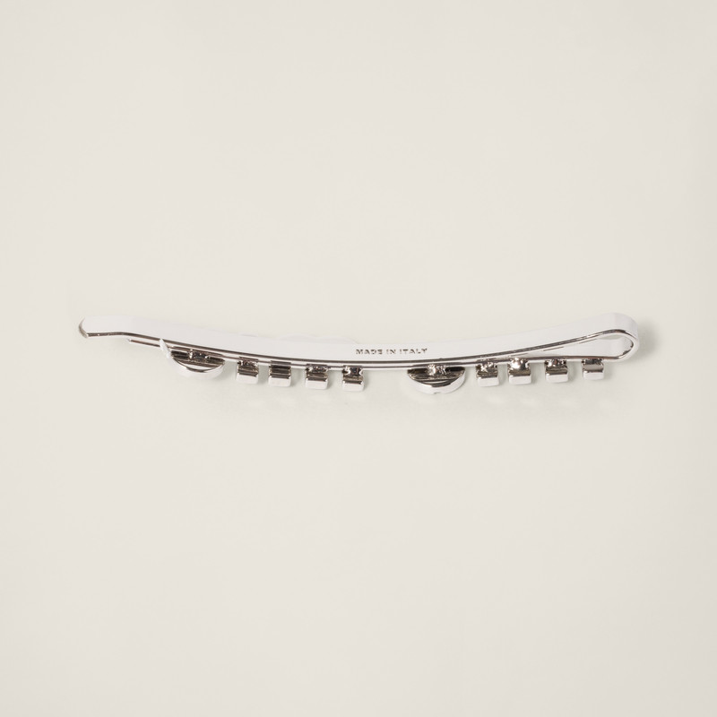 Miu Miu Enameled metal hair clip outlook