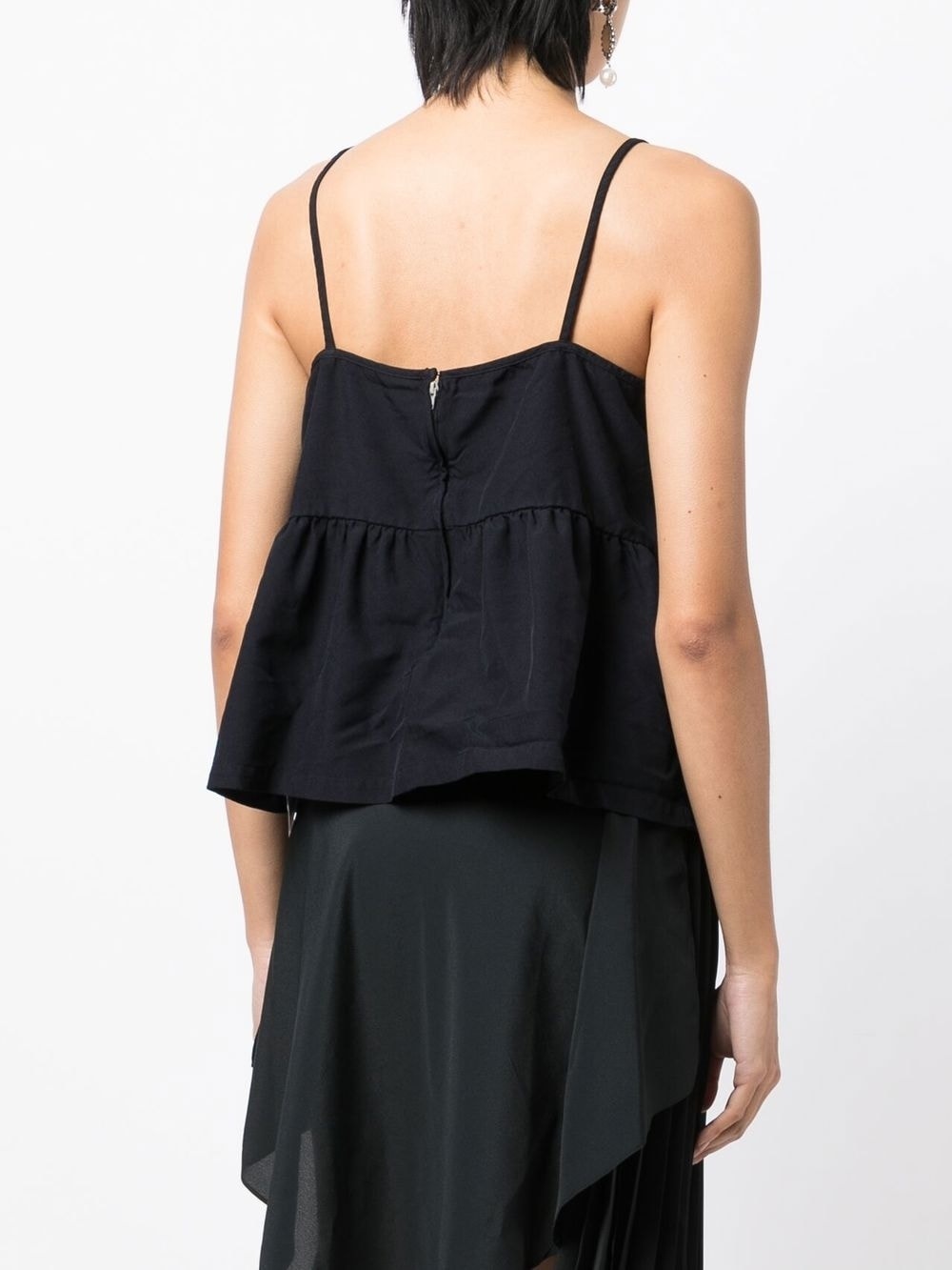 peplum-waist sleeveless top - 4