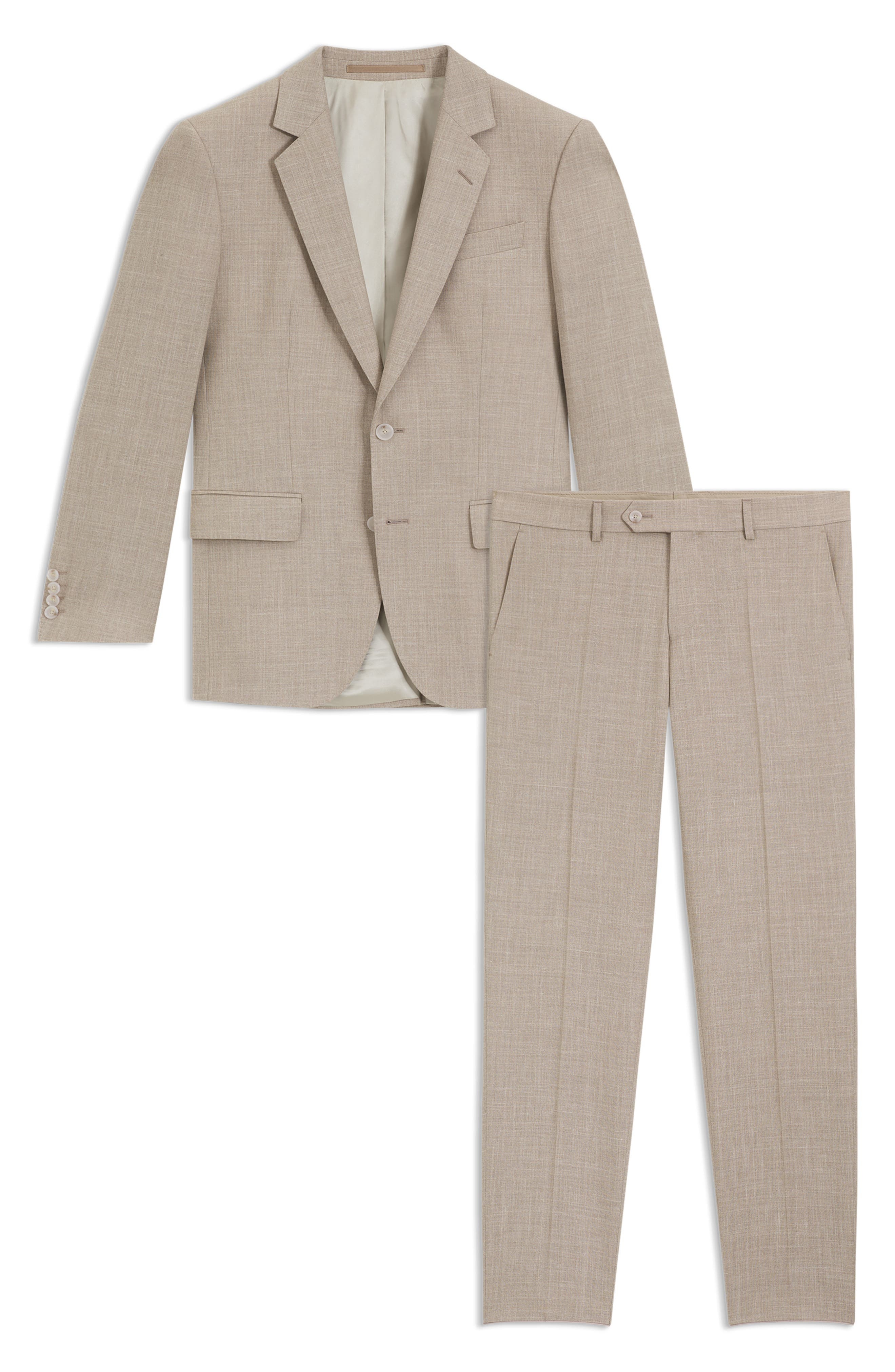 BOSS Tan Mélange Suit in Beige at Nordstrom - 6