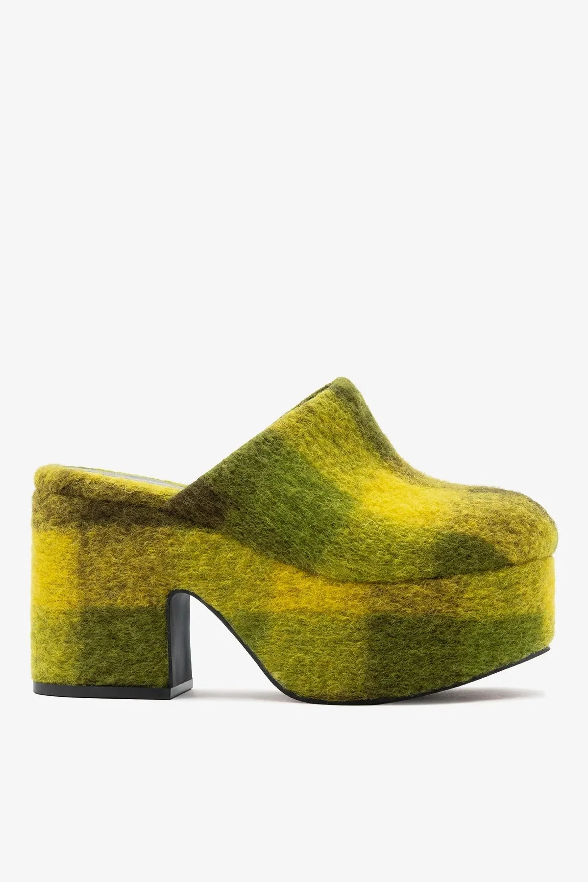 Miso Platform Clog Cactus Printed Felt - 1
