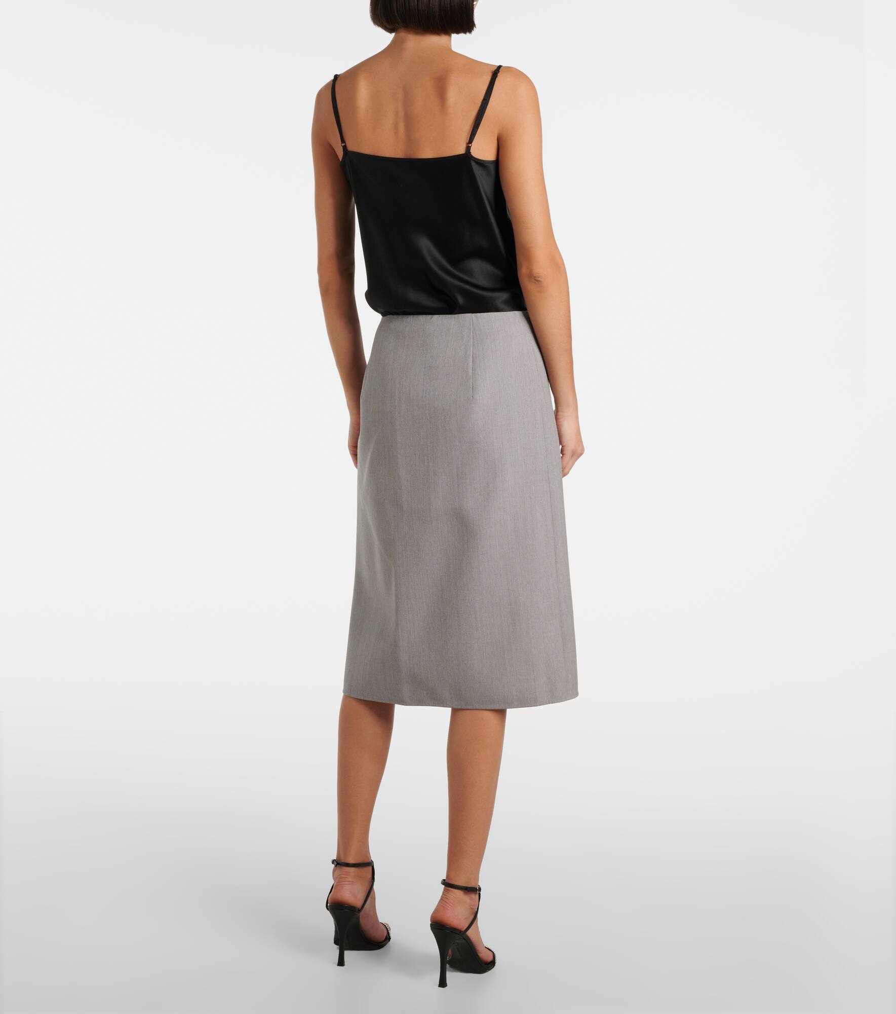 Wool pencil skirt - 3