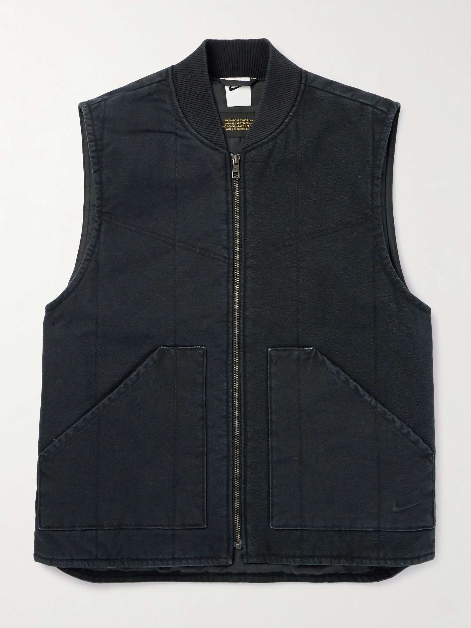 Logo-Embroidered Padded Cotton-Canvas Gilet - 1