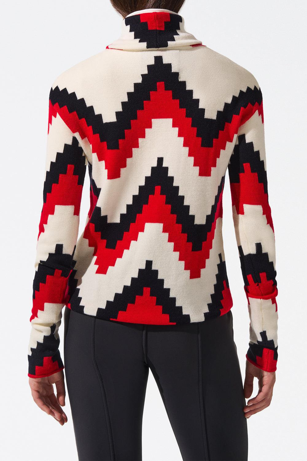 Chevron Sweater - Red - 5