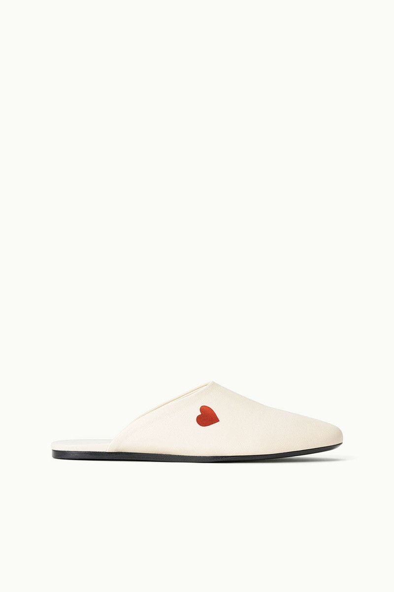 STAUD CUSTOM ABBY SLIPPER CREAM 1