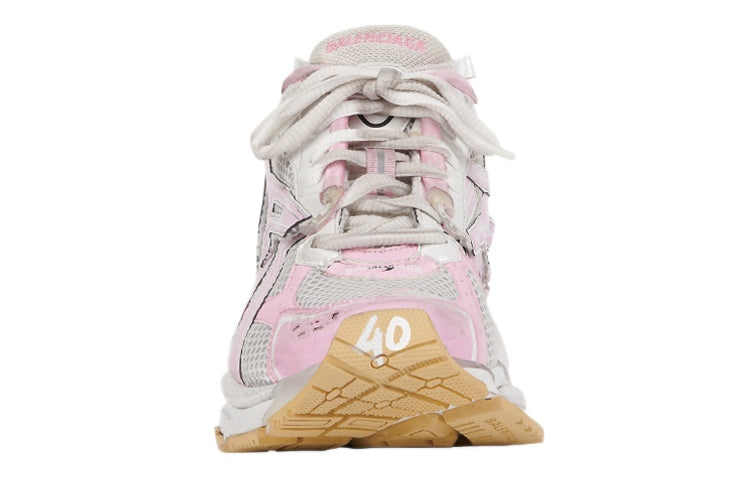 (WMNS) Balenciaga Runner Sneakers 'White Baby Pink Mesh and Nylon' 677402W3RB39059 - 3