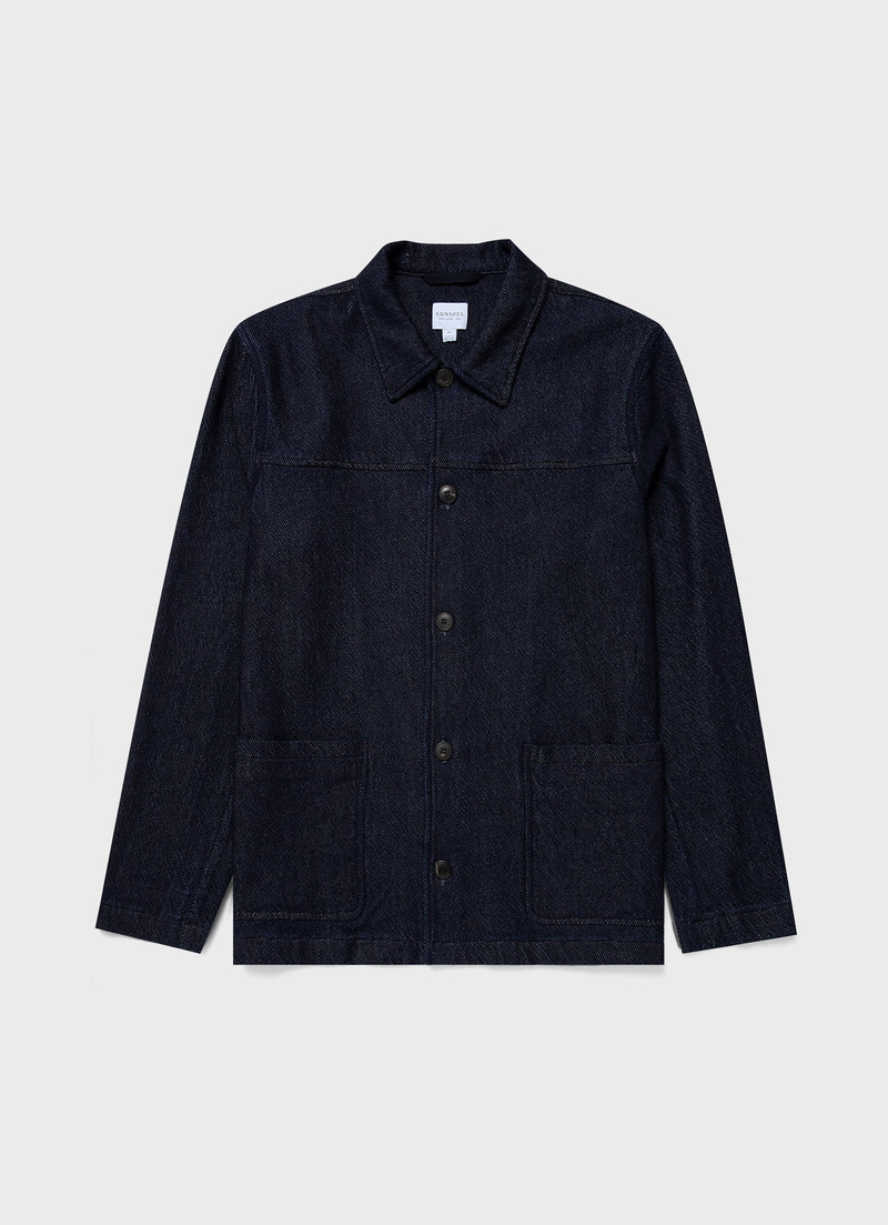 Denim Chore Jacket in Selvedge Denim 1