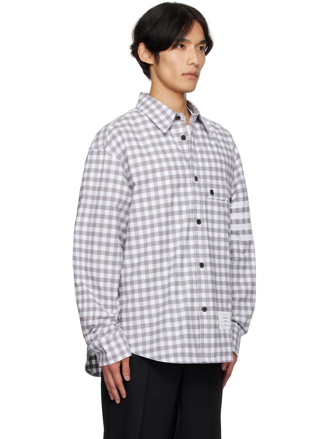 Gray 4-Bar Gingham Shirt - 2