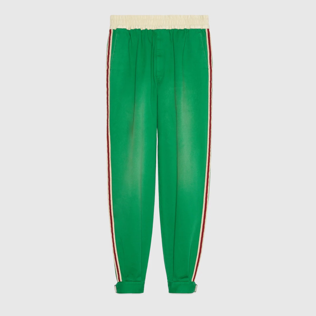 Cotton pant with Gucci vintage logo - 1