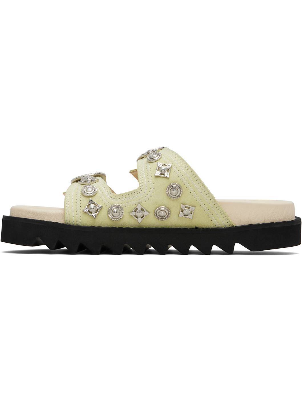 Beige Suede Sandals - 3