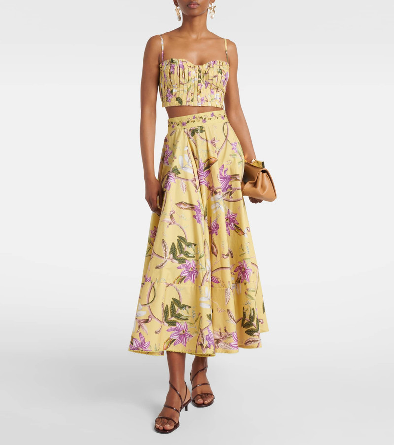 Agua by Agua Bendita Bergamota floral cotton maxi skirt outlook