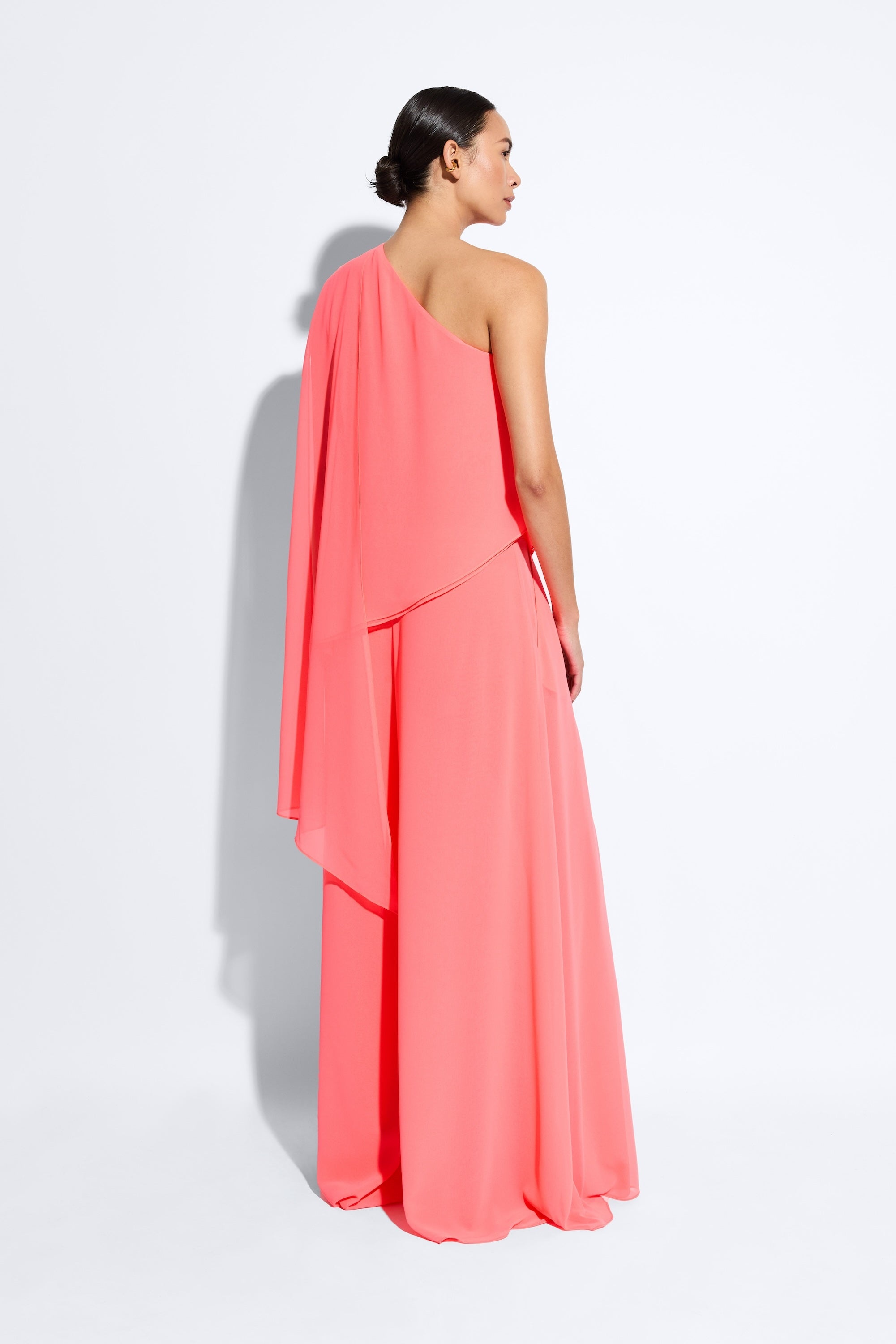 Lightweight Georgette One Shoulder Top - 3