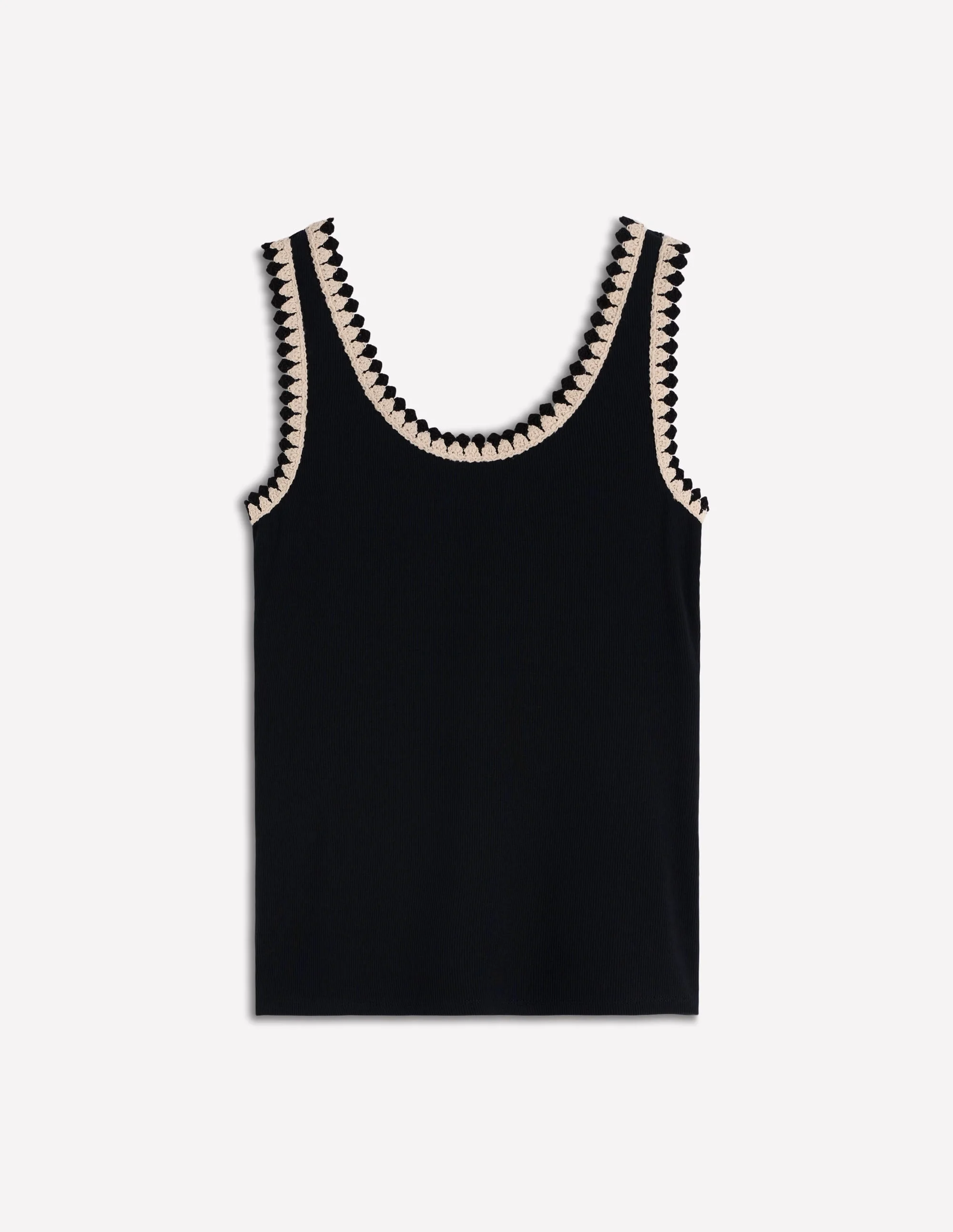 Maddie Trim Detail Vest-Black - 1