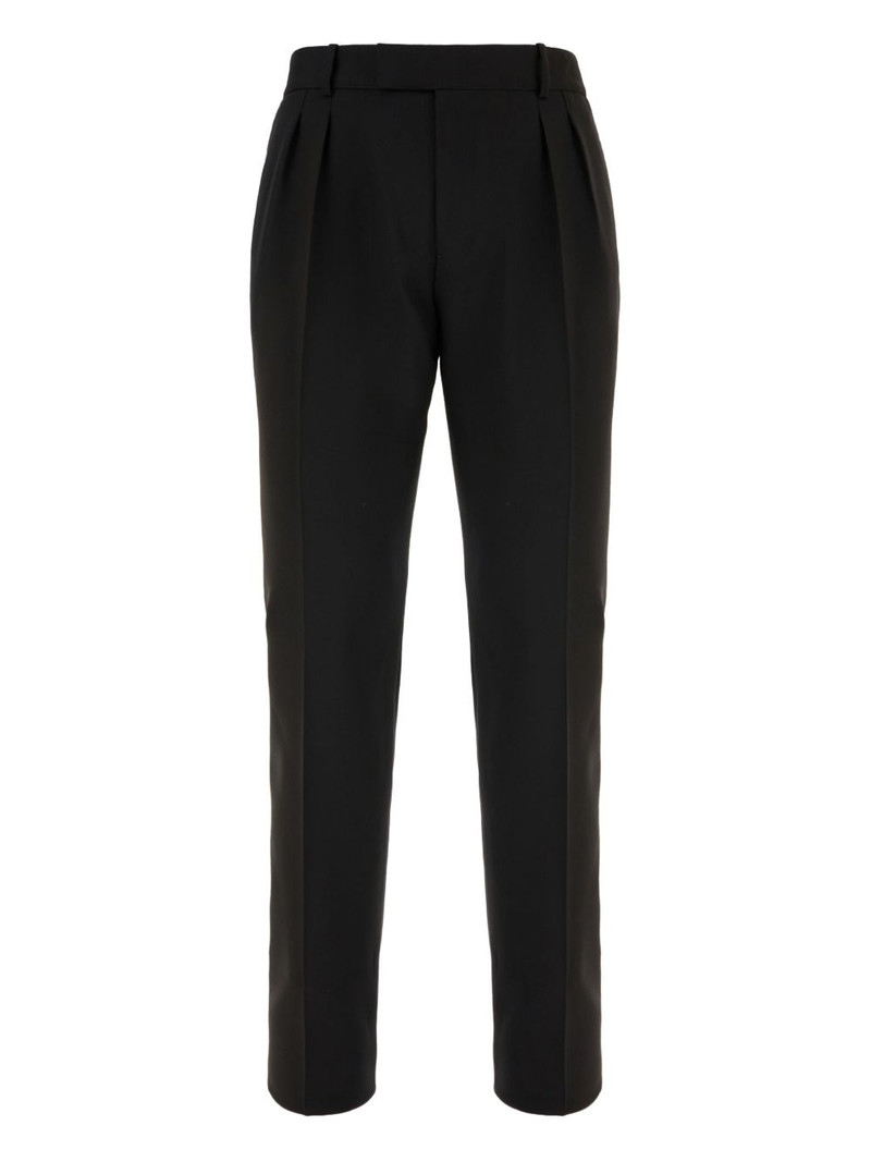 pleated-front trousers 1