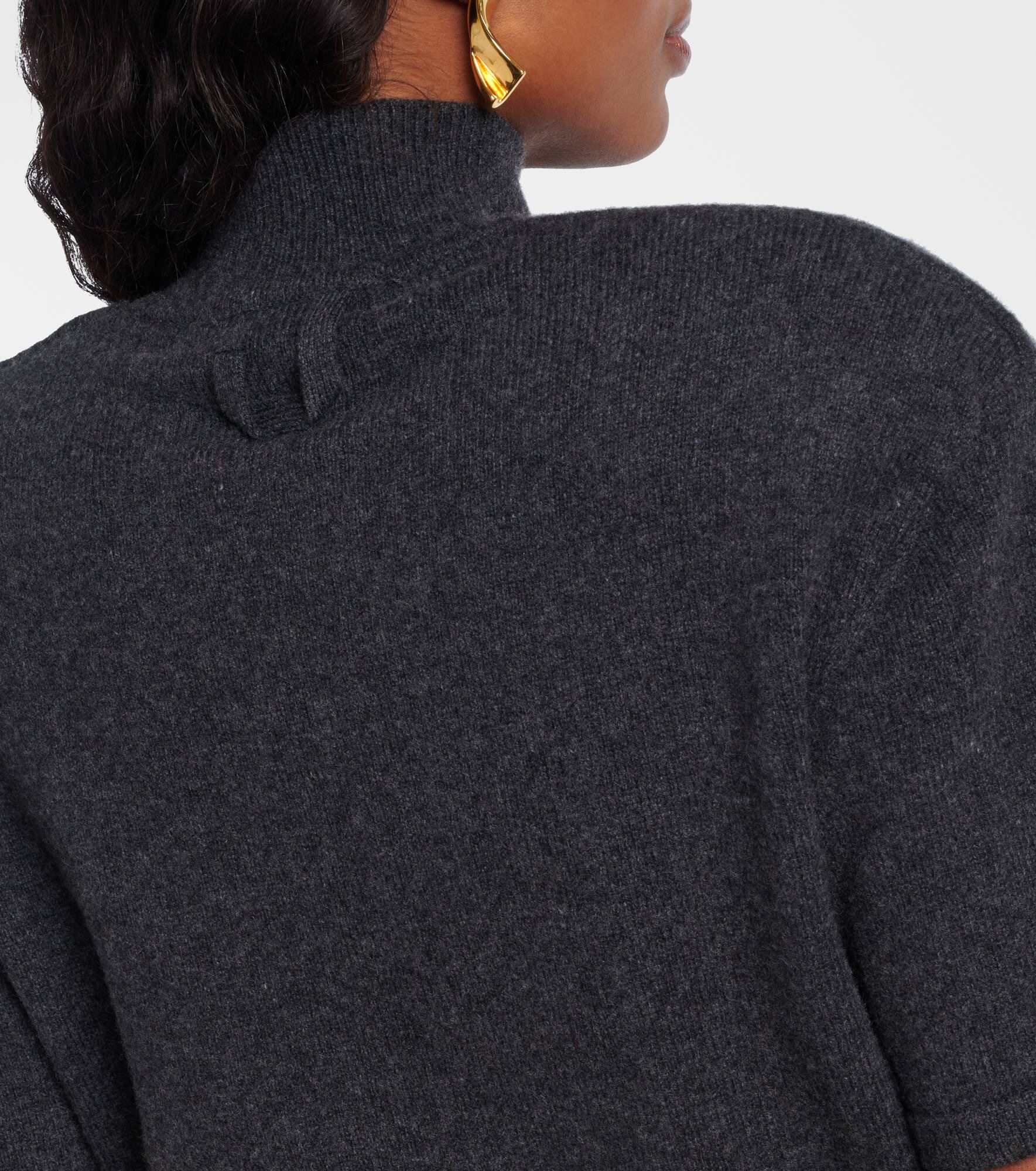 Knitted wool and cashmere minidress - 6