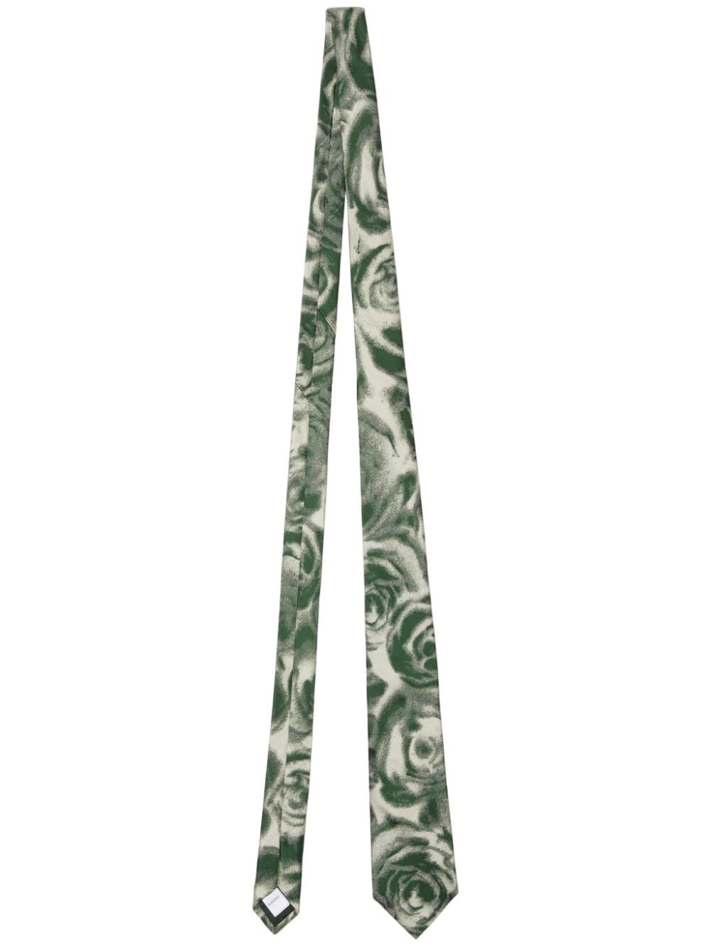 floral-print silk tie - 1