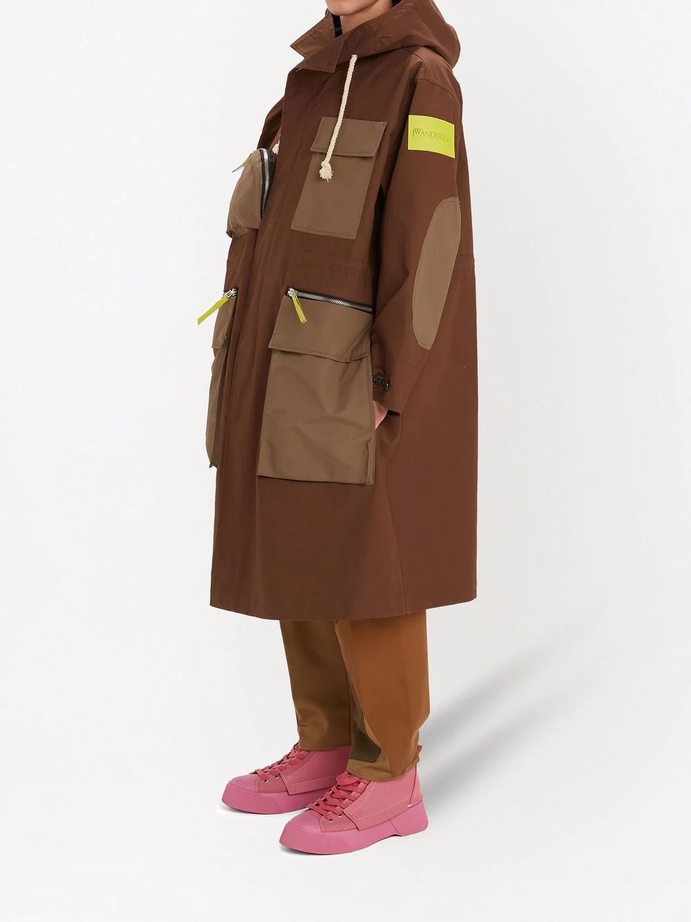 multi-pocket hooded parka - 3