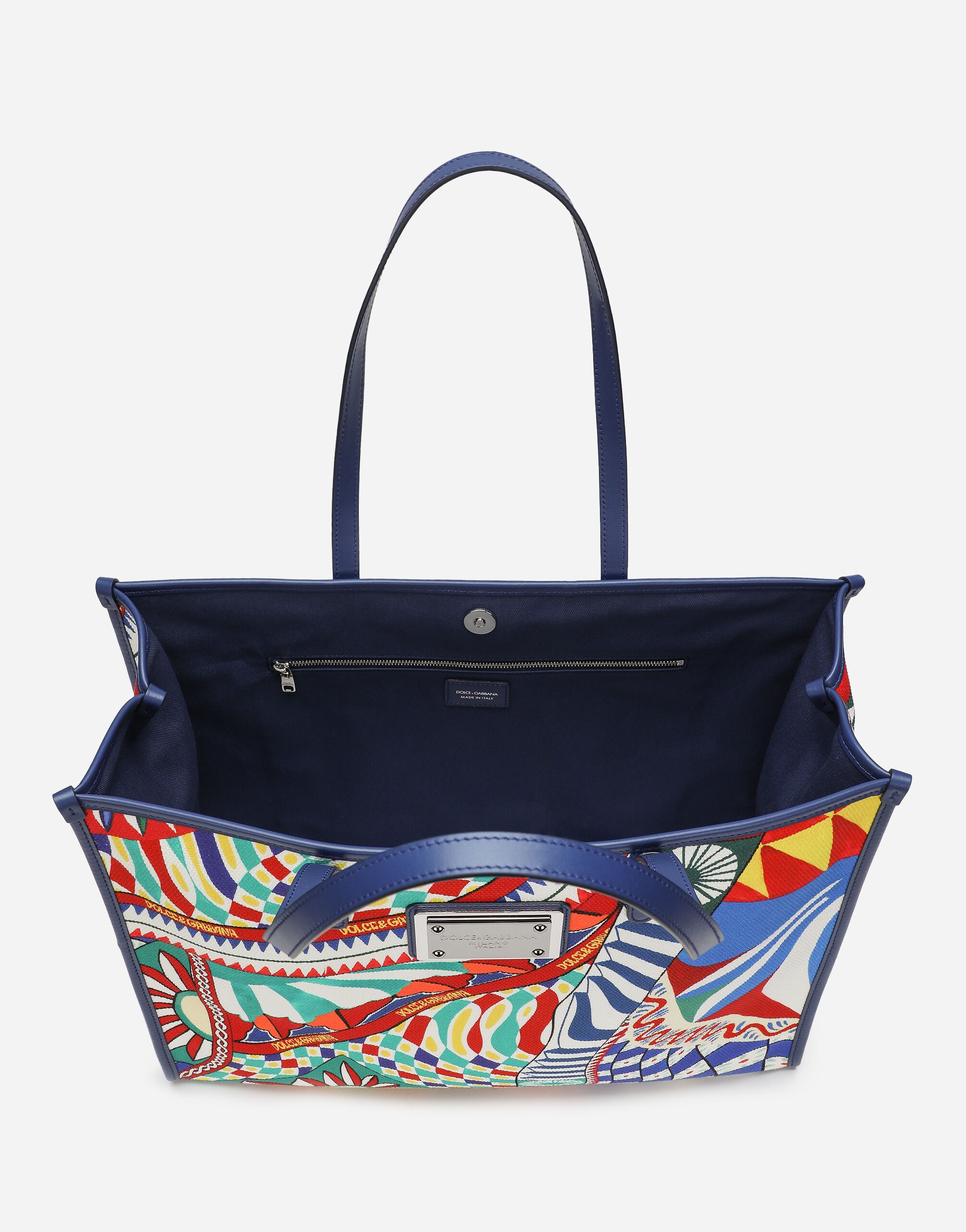 Large printed canvas shopper - 4