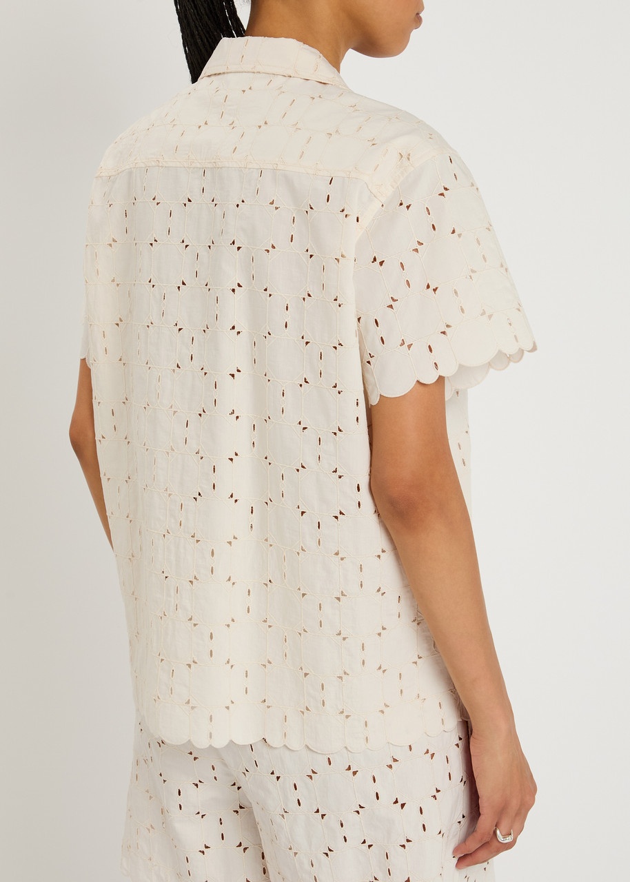 Moncler Embroidered Cotton-blend Poplin Shirt - 3