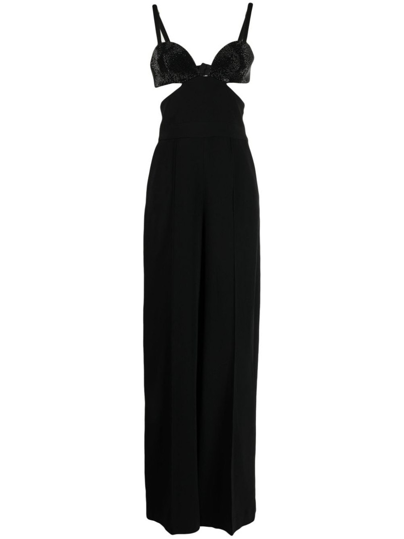 crystal-embellished cut-out detailing jumpsuit 1
