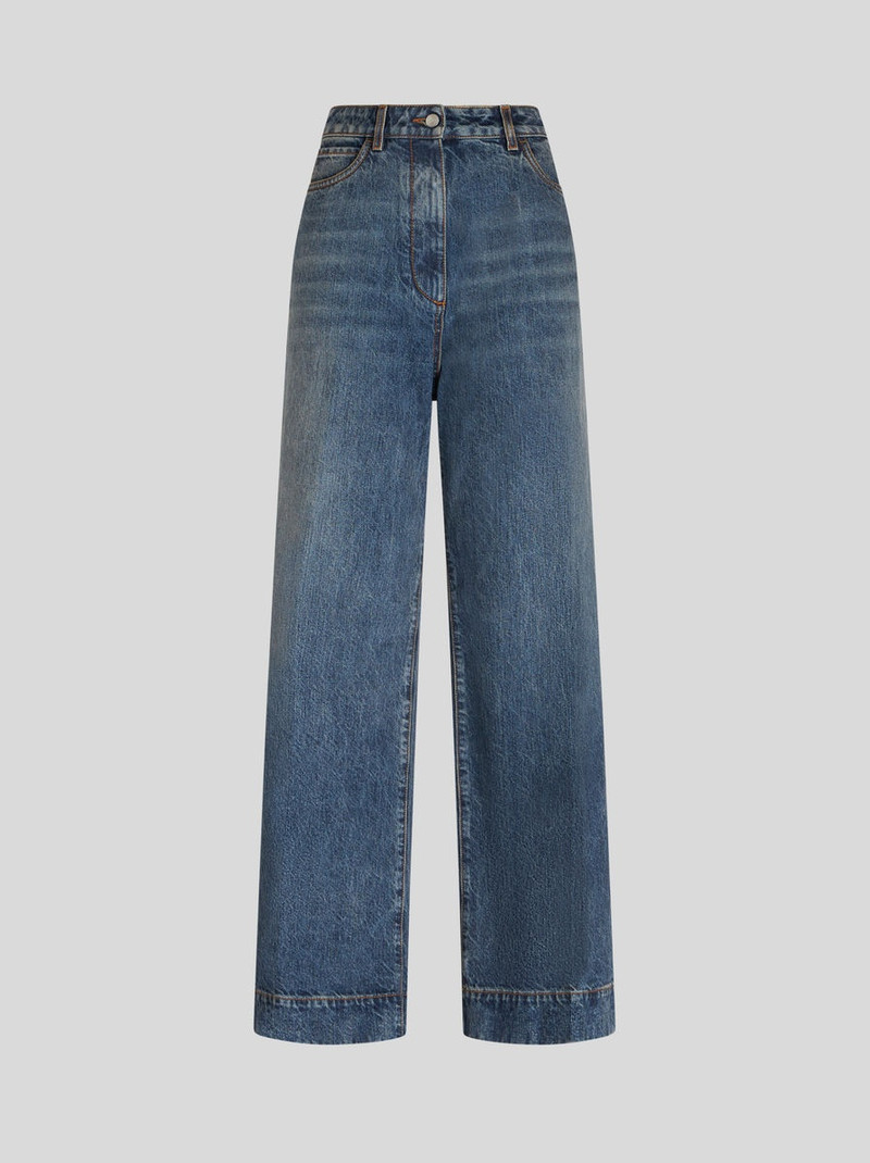 JEANS WITH EMBROIDERED PEGASO - 1
