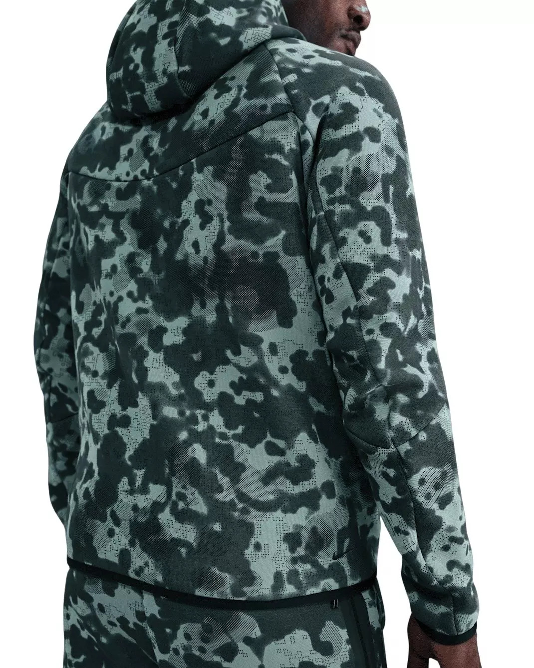 Men's Tech Full-Zip Fleece Camo Windrunner Jacket - Green - 2