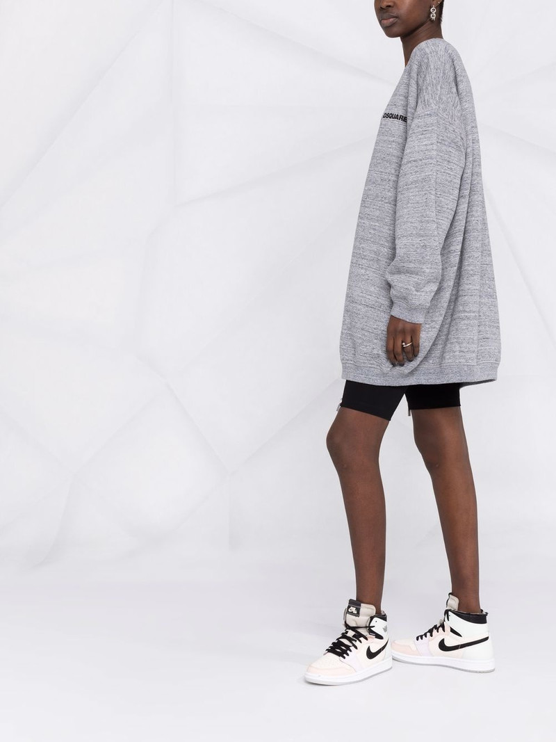 logo-print sweater dress 4