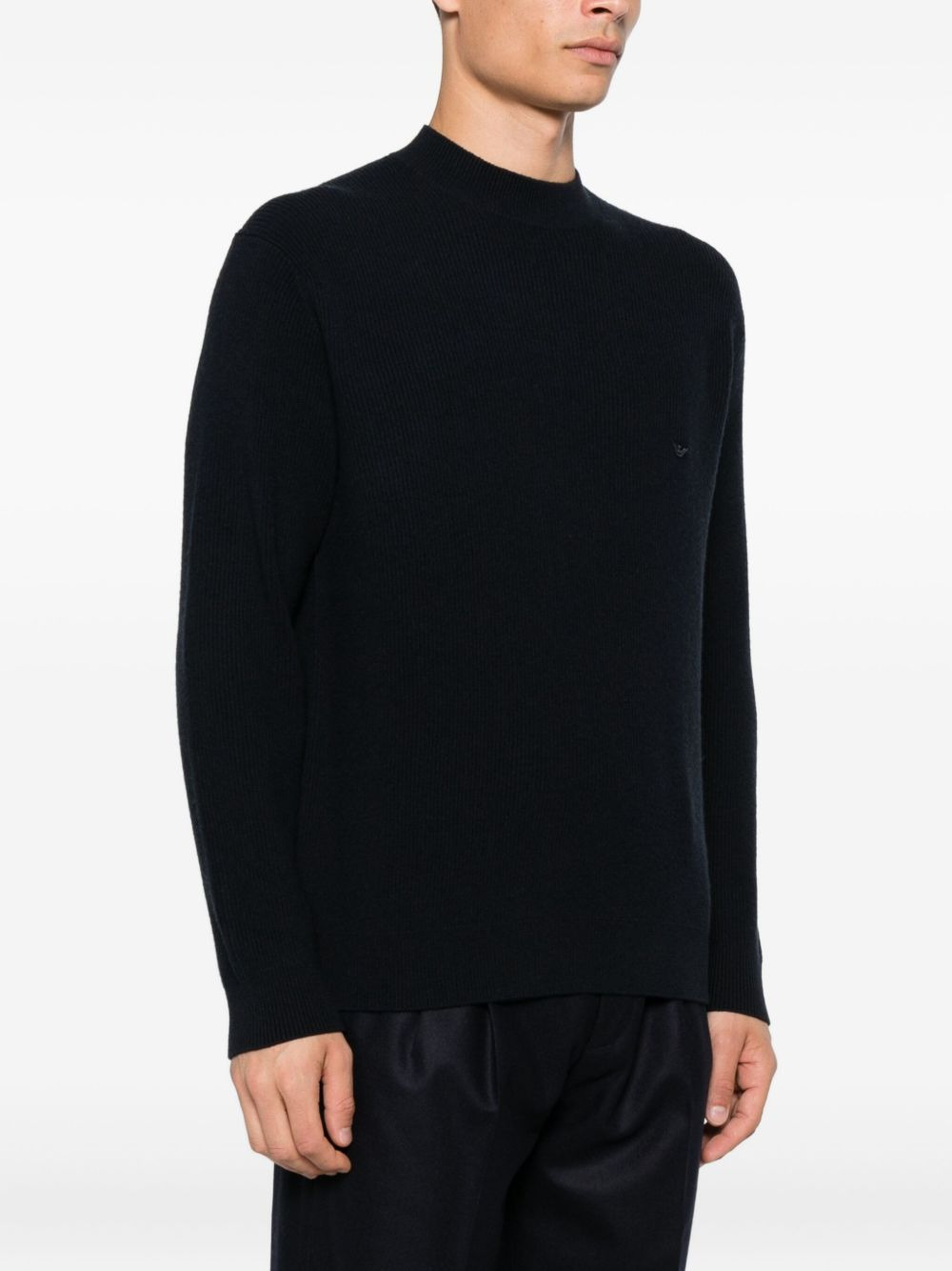 cashmere-wool blend crew-neck sweater - 3