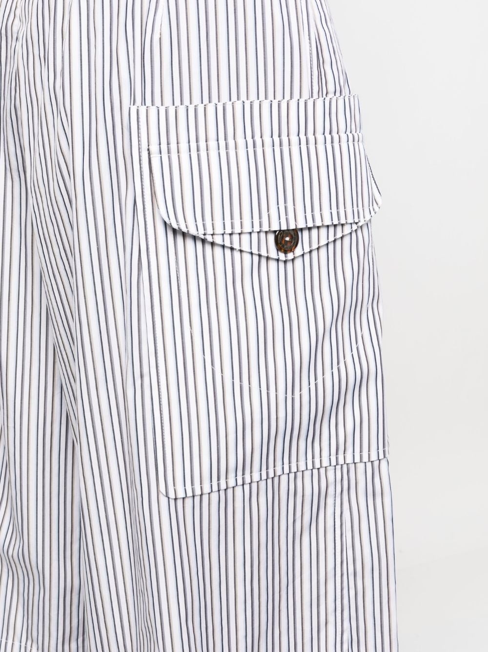 striped jacquard bermuda shorts - 5