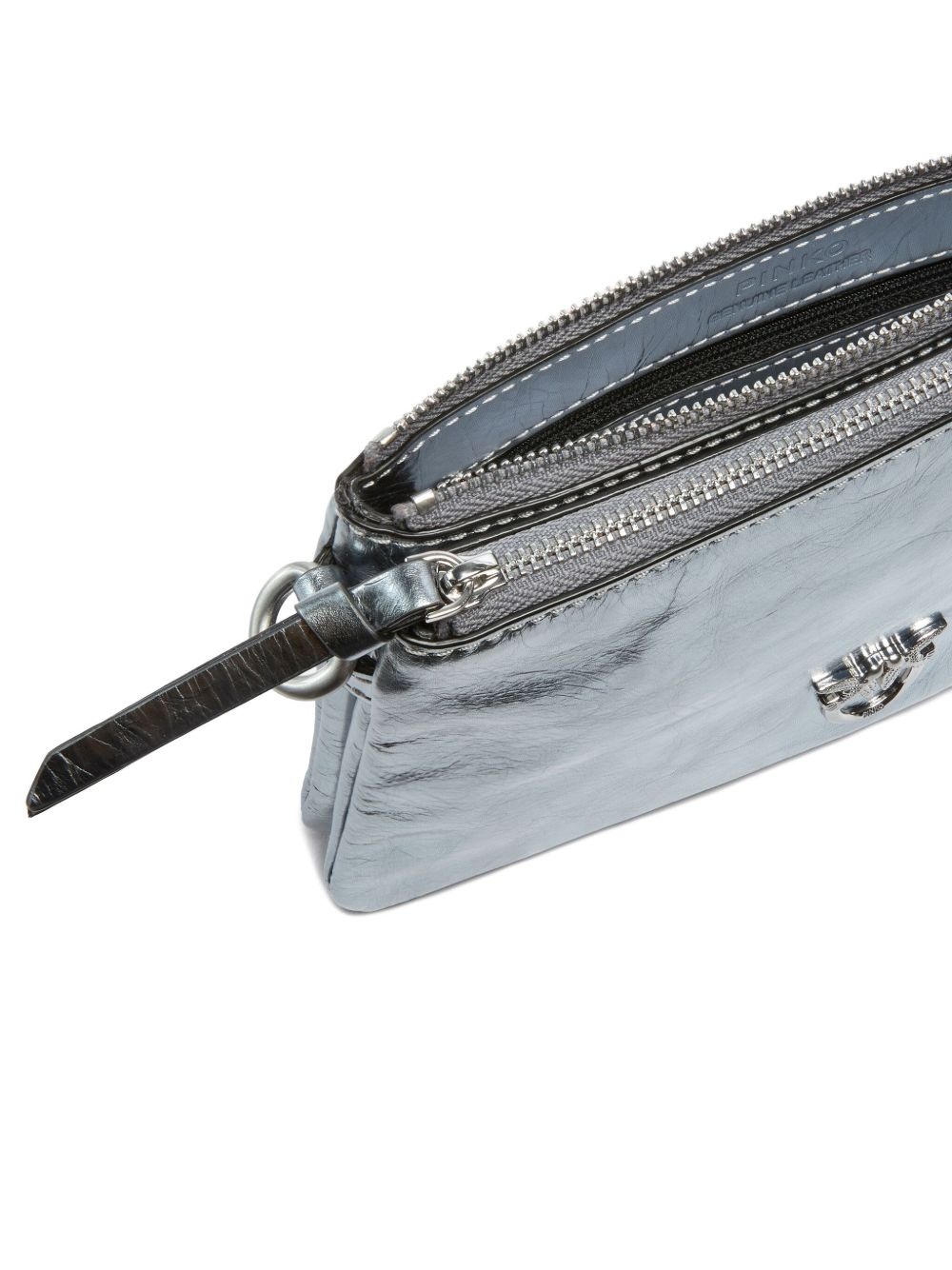 metallic double-zip cross body bag - 4