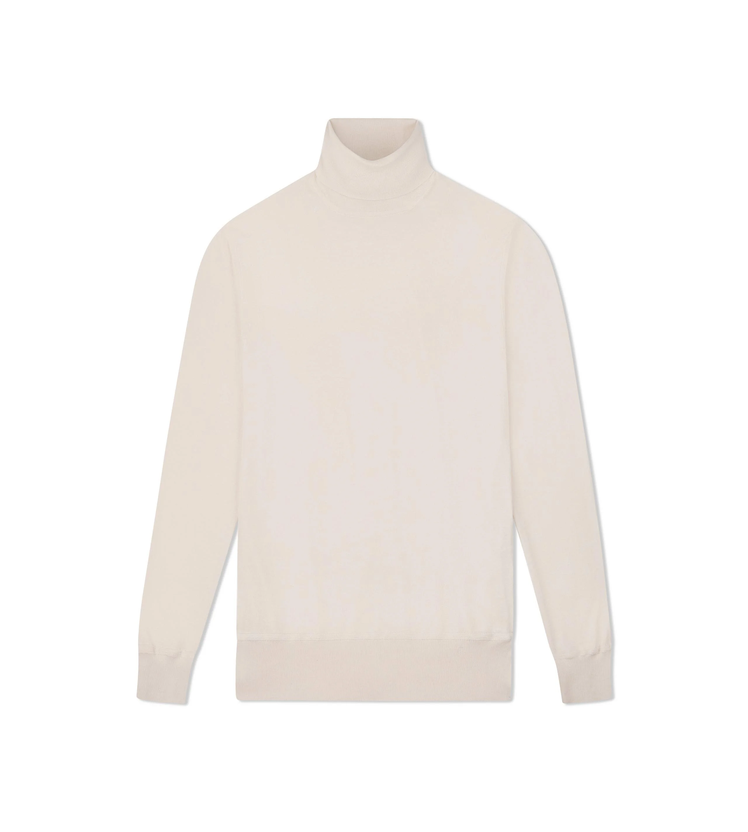 FINE GAUGE CASHMERE SILK ROLL NECK - 1