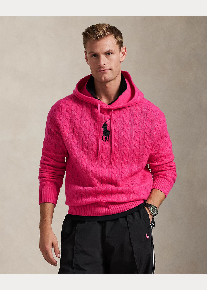 Pink Pony Cable-Knit Hoodie 3