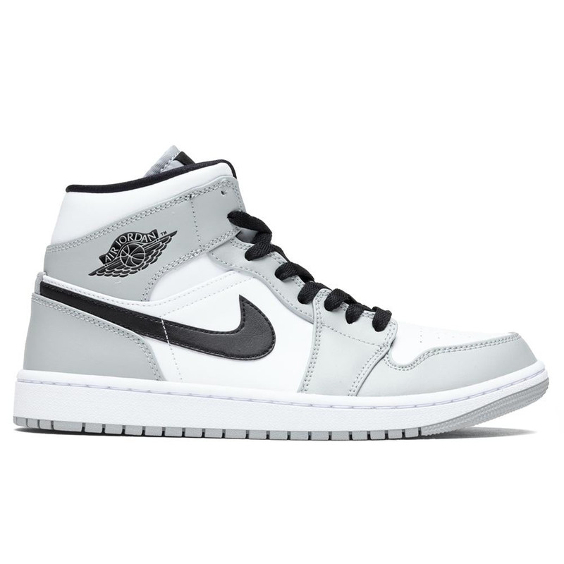 AIR JORDAN 1 MID - LIGHT SMOKE GREY/BLACK/WHITE - 1
