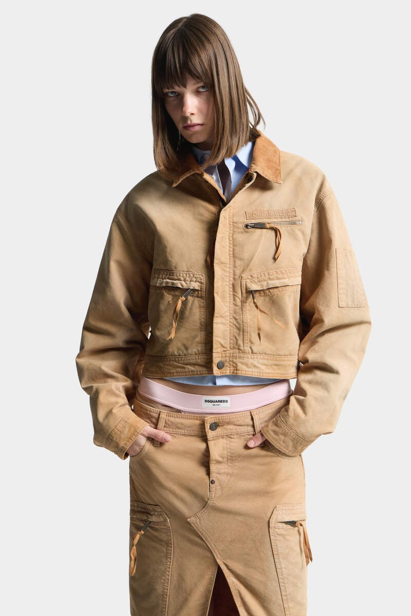 GARMENT DYED UTILITY DISTRESSED BOMBER 3