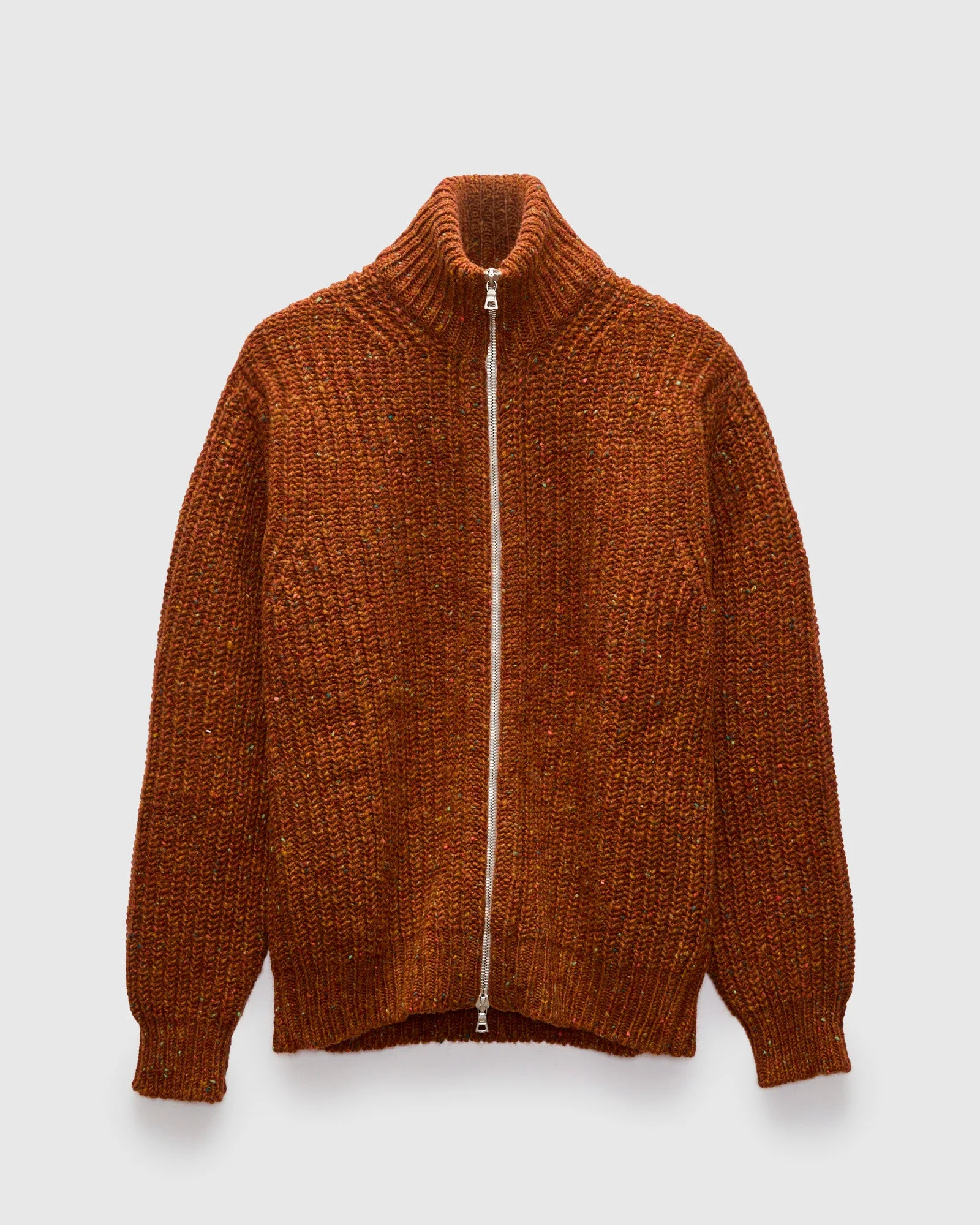 "Loose Ends" Wool Knit Cardigan in Mars - 1