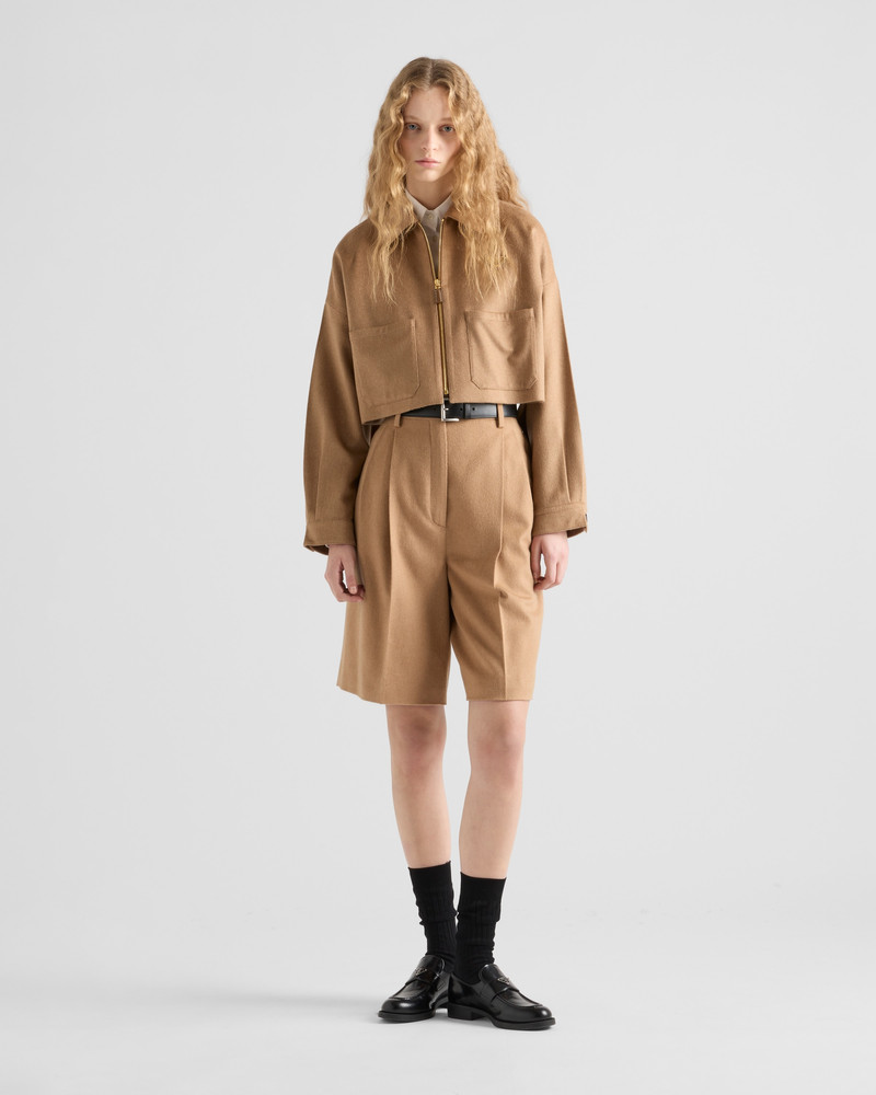 Prada Camel-hair blouson jacket outlook