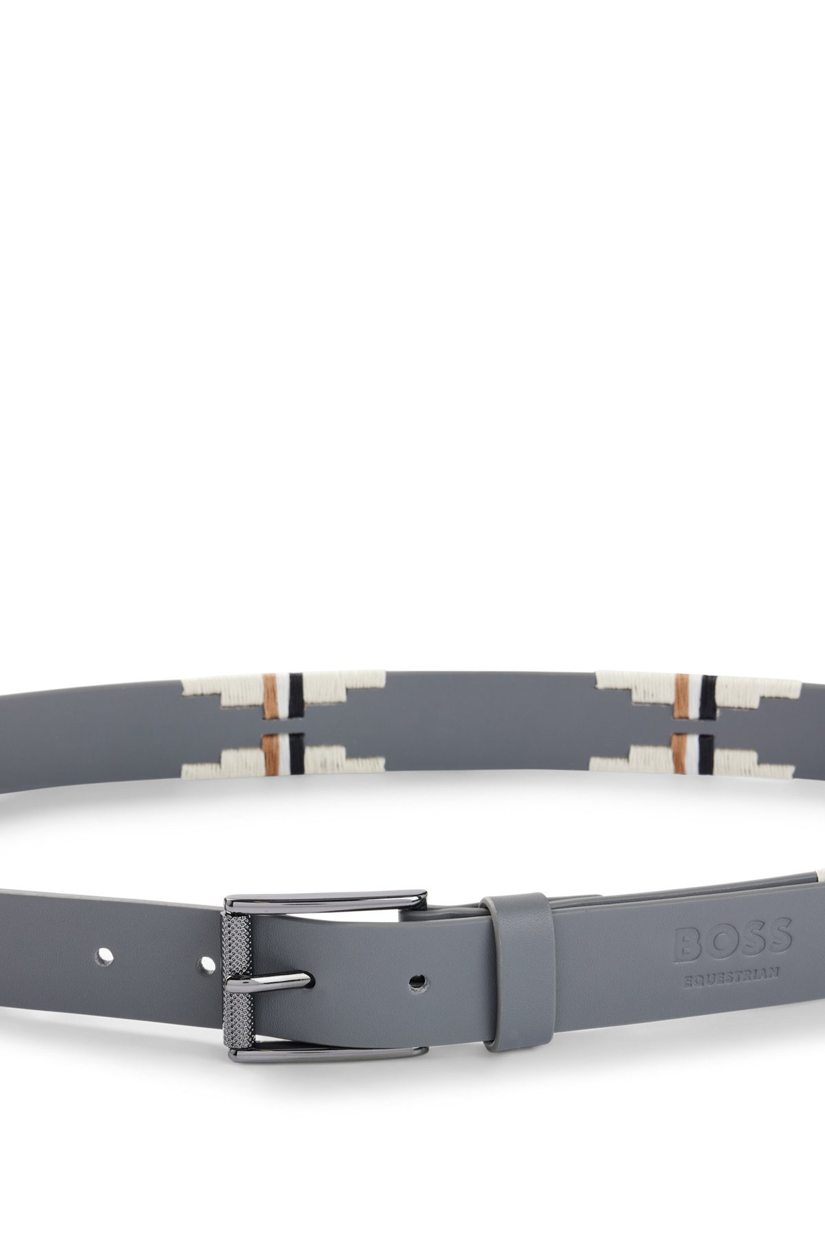 EQUESTRIAN POLO BELT WITH EMBROIDERED PATTERN - 3